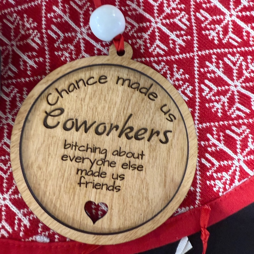 Wooden Coworkers Ornament